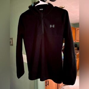 UA 1/4 zip black fleece jacket boys